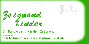 zsigmond kinder business card